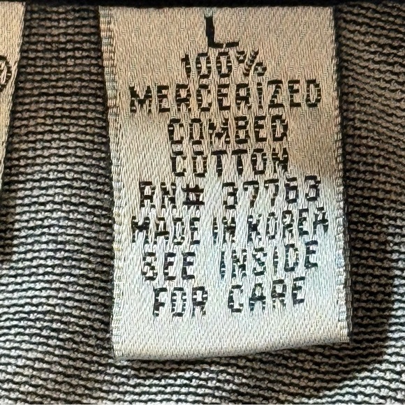 PING Polo Shirt Short Sleeve Mens Large Gray Mercerized Combed Cotton Logo Golf - Picture 8 of 9